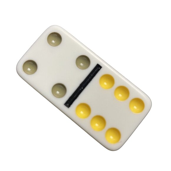 Double Twelve Dominoes Replacement Tile 4 6 Color Dot mq - Picture 2 of 3